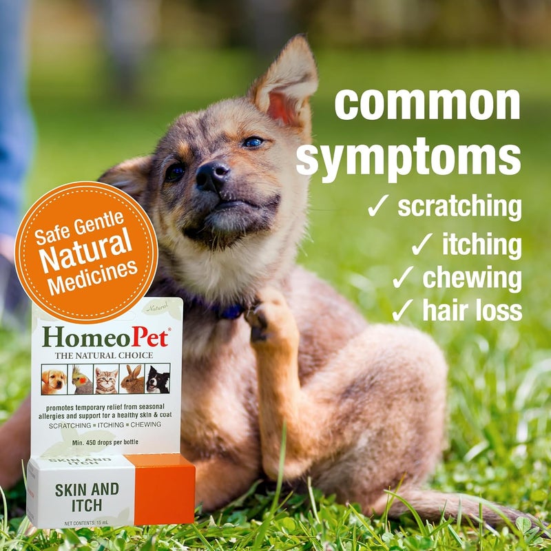 HomeoPet Skin & Itch Relief Drops for Pets, 15 ml - Natural Allergy Relief - Image 3